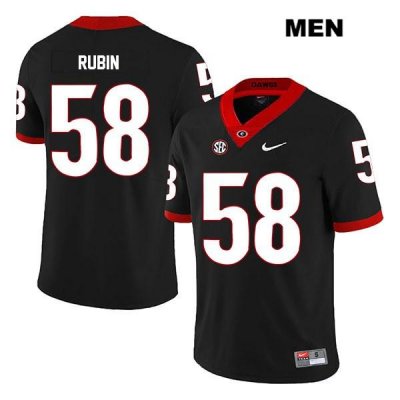Men's Georgia Bulldogs NCAA #58 Hayden Rubin Nike Stitched Black Legend Authentic College Football Jersey EAM6454PW
